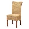 Baxton Studio Shamara Bohemian Natural Rattan and Mahogany Wood Dining Chair view 1