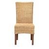 Baxton Studio Shamara Bohemian Natural Rattan and Mahogany Wood Dining Chair view 4