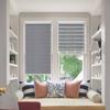 Cordless Zebra Blinds Roller Window Shades,Dual Layer Sheer Day and Night Blinds,Horizontal Free-Stop Zebra Blinds for Windows,Privacy Light Control [Gray, Size 58" W x 64" H] Custom Cut to Size view 2
