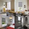 Cordless Zebra Blinds Roller Window Shades,Dual Layer Sheer Day and Night Blinds,Horizontal Free-Stop Zebra Blinds for Windows,Privacy Light Control [Gray, Size 58" W x 64" H] Custom Cut to Size view 4