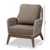 Baxton Studio Jennifer Gray Woven Rope Mahogany Accent Chair view 3