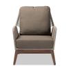 Baxton Studio Jennifer Gray Woven Rope Mahogany Accent Chair view 4