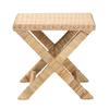 Baxton Studio Farica Modern Bohemian Natural Rattan and Mahogany Accent Bench view 4