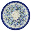 Polmedia Polish Pottery Dessert Plate UNIKAT - Stormy Vines Pattern Handmade in Boleslawiec Poland by Ceramika Bona + Certificate of Authenticity view 1