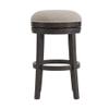 Alaterre Furniture Clara Swivel Bar Height Stool, Dark Brown, 360-Degree Swivel, Solid Rubberwood Construction, 18 1/2 in. W x 18 1/2 in. D x 29 in. H, Ideal for Kitchen Island, Bar or Bistro Table view 4