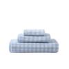 Laura Ashley - Bath Towels, Absorbent & Fade Resistant Cotton Towels, Dorm Essentials (Ginny Blue, 3-Piece) view 1