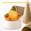 2PCS Waffle Cone Shaper, Cone Ice Cream Maker Cone Roller Waffle Rolling and Forming Tool Cone Roller Egg Roll DIY Mold Waffle Cone Mold Kit Pastry Ice Cream Waffle Cone Mold for Kitchen, White view 4