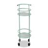 Baxton Studio Newell Mid-Century Modern Green Finished Metal 2-Tier Kitchen Cart view 2