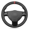 MUEdie for Vauxhall Astra 2004 2009 Signum Vectra C 2005 2009 Zaflra (B) 2005 2014 Car Steering Wheel Cover Black Genuine Leather Suede view 1