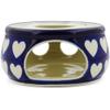 Polmedia Polish Pottery Heater - Hypnotic Hearts Pattern Handmade in Boleslawiec Poland by Ceramika Artystyczna + Certificate of Authenticity view 2