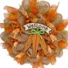 Spring Wreath, Luxury Handmade - Carrot Bunch Welcome Front Door Decor, 24 or 28 Inch view 1