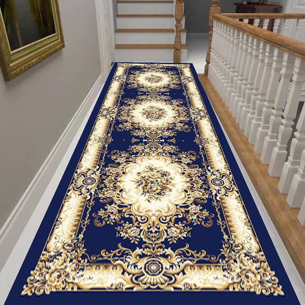 GRAPKS Traditional Carpet Runners for Hallway Easy to Clean Non-Slip Corridor Narrow Runner Rug Washable Area Rug Living Room Entryway Floor Mat 80x200cm (Size : 2.6 ft x 4.9 ft)