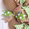 Handmade Adorable Deco Mesh Easter Bunny Wreath view 3