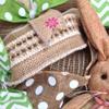Handmade Adorable Deco Mesh Easter Bunny Wreath view 4