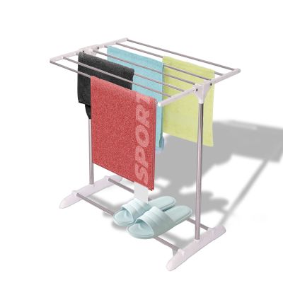 Clothes Drying Rack, Stainless Steel Drying Rack Clothing, Foldable Clothes Towel Rail Stand Space Saving Laundry Rack, Easy Storage, for Home Balcony Yard