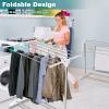 Clothes Drying Rack, Stainless Steel Drying Rack Clothing, Foldable Clothes Towel Rail Stand Space Saving Laundry Rack, Easy Storage, for Home Balcony Yard view 3