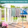 Clothes Drying Rack, Stainless Steel Drying Rack Clothing, Foldable Clothes Towel Rail Stand Space Saving Laundry Rack, Easy Storage, for Home Balcony Yard view 4