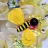 Spring Wreath, Luxury Handmade - Bumble Bee Floral Front Door Decor, 24 or 28 Inch view 2