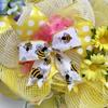 Spring Wreath, Luxury Handmade - Bumble Bee Floral Front Door Decor, 24 or 28 Inch view 3