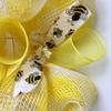Spring Wreath, Luxury Handmade - Bumble Bee Floral Front Door Decor, 24 or 28 Inch view 4