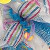 Glittering Easter Egg Hunt Deco Mesh Wreath. Available in 24 inch and 28 inch diameters. view 4