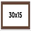 30x15 Frame Brown Beaded Copper Solid Wood Picture Frame Width 2 Inches | Interior Frame Depth 0.5 Inches | Marron Photo Frame | Complete with UV Acrylic, Foam Board Backing & Hanging Hardware view 1