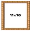 11x18 Frame Gold Real Wood Picture Frame Width 1.5 Inches | Interior Frame Depth 0.5 Inches | Rustic Gold Bamboo Photo Frame Complete with UV Acrylic, Foam Board Backing & Hanging Hardware view 1