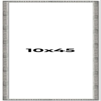 10x45 Frame Silver Grey Distressed Solid Wood Picture Frame | 0.75 Inch Moulding Width | Interior Depth 0.5 Inches | Kingsley Silver Rustic Frame with UV Acrylic, Foam Board Backing & Hanging Hardware