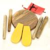 Rugsotic Carpets Handmade 100% Mango Wood Kids Yellow Color Round Shaped Rabbit Theme Indoor Table & Chair view 4