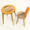 Rugsotic Carpets Handmade 100% Mango Wood Kids Orange Color Round Shaped Rabbit Theme Indoor Table & Chair view 2