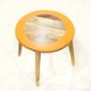 Rugsotic Carpets Handmade 100% Mango Wood Kids Orange Color Round Shaped Rabbit Theme Indoor Table & Chair view 4