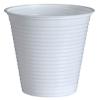 Cups, Cold, Drinking Cup with Grooves, 7.1 Ounce, White, 3.46" Height, 2.76" Diameter, PS view 1
