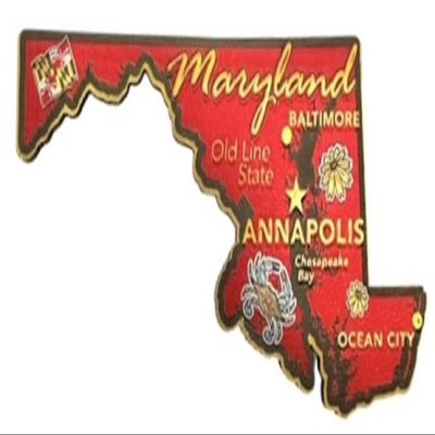 Maryland The Old Line State Foil Fridge Magnet