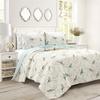 Lush Decor Botanical Bird and Flower Reversible Quilt Queen Size 3 Piece Set Full/Queen Multi - Floral Bedding Set Queen Quilt - Blue Quilts view 1