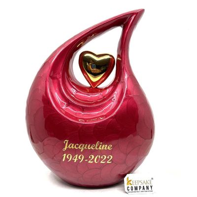 Glossy Multicolor Personalized Urn Personalized - Heart Urns for Human Ashes Adult -Cremation Urns for Adult Ashes -Decorative Urns - (27-Customizable Assorted Color Teardrop, Large)