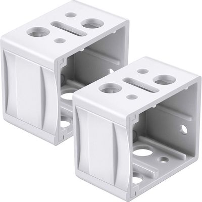 1 Inch Blind Brackets Profile Box Mounting Bracket - Window Blinds Headrail Bracket - 3D Printed (White, 8 Piece Set)
