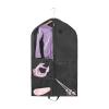 1 Pack Garment Bag for Travel Storage,Dance Costumes Competition Bag,Girls Dress Recital Dance Bag Kids Garment Bags for Hanging Clothes,Clear Cheer Uniform Garment Bag.Black view 1