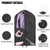 1 Pack Garment Bag for Travel Storage,Dance Costumes Competition Bag,Girls Dress Recital Dance Bag Kids Garment Bags for Hanging Clothes,Clear Cheer Uniform Garment Bag.Black view 3