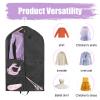 1 Pack Garment Bag for Travel Storage,Dance Costumes Competition Bag,Girls Dress Recital Dance Bag Kids Garment Bags for Hanging Clothes,Clear Cheer Uniform Garment Bag.Black view 4