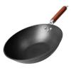 21st & Main Wok, Stir Fry Pan, Wooden Handle, 11 Inch, Lightweight Cast Iron, chefs pan, pre-seasoned nonstick, for Chinese Japanese and other cooking view 1