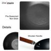 21st & Main Wok, Stir Fry Pan, Wooden Handle, 11 Inch, Lightweight Cast Iron, chefs pan, pre-seasoned nonstick, for Chinese Japanese and other cooking view 3
