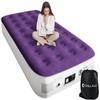 CHILLSUN Twin Air Mattress with Built-in Pump-2 Mins Quick Inflate/Deflate Double Height Blow Up Mattress for Camping,Home & Portable Travel - Adjustable Inflatable Mattresses,Durable Waterproof view 1