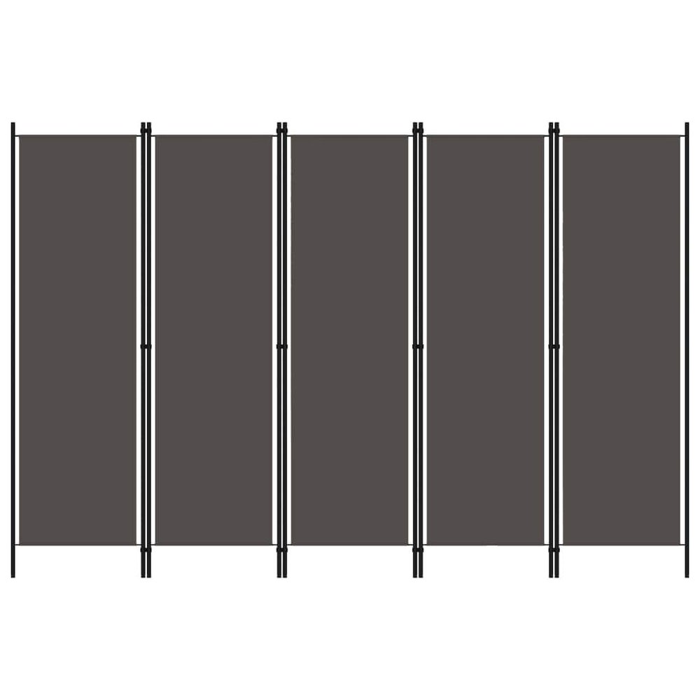 5-Panel Room Divider,Folding Screen,Freestanding Tall Partition, Lightweight Wall Divider for Dressing, Bedroom, Privacy Screen Room Dividers Home Office Anthracite 98.4"x70.9"