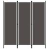 3-Panel Room Divider,Folding Screen,Freestanding Tall Partition, Lightweight Wall Divider for Dressing, Bedroom, Privacy Screen Room Dividers Home Office Anthracite 59.1"x70.9" view 1