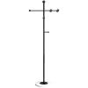 LFFH Coat Rack, Home Light Luxury Metal Clothes Hanger Marble Disc Base Coat Stand Simple Scarf Clothes Stand for Hotel Bedroom Den (Color : Black) view 1