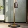 LFFH Coat Rack, Home Light Luxury Metal Clothes Hanger Marble Disc Base Coat Stand Simple Scarf Clothes Stand for Hotel Bedroom Den (Color : Black) view 4