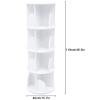 4 Tiers 360 Rotating Stackable Bookshelf, Floor Standing Display Bookcase, Multi-Functional Bookshelf Organizer,Display Storage Rack for Home Study Living Room Office Bookstore Book Bar view 2