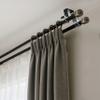 AddGrace Heavy Duty Double Curtain Rod Holders 4 Pack-Ceiling Curtain Rod Brackets Drilled Aluminum Alloy for Bedroom Living RoomBlack view 4