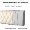 Headboard Cushion Large Wedge Upholstered Backrest Body Support Reading Pillow Headboard Backrest Support Cushion for Double Queen King Bed,C,No headboard 63"/160cm view 3