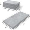 SINWEEK Tri Folding Mattress with Storage Bag 4" Foldable Mattress Foam Topper Floor Cot Mattress, Guset Bed with Machine Washable Cover and Waterproof Lining, CertiPUR-US Certified 31 x 75 Inch view 2